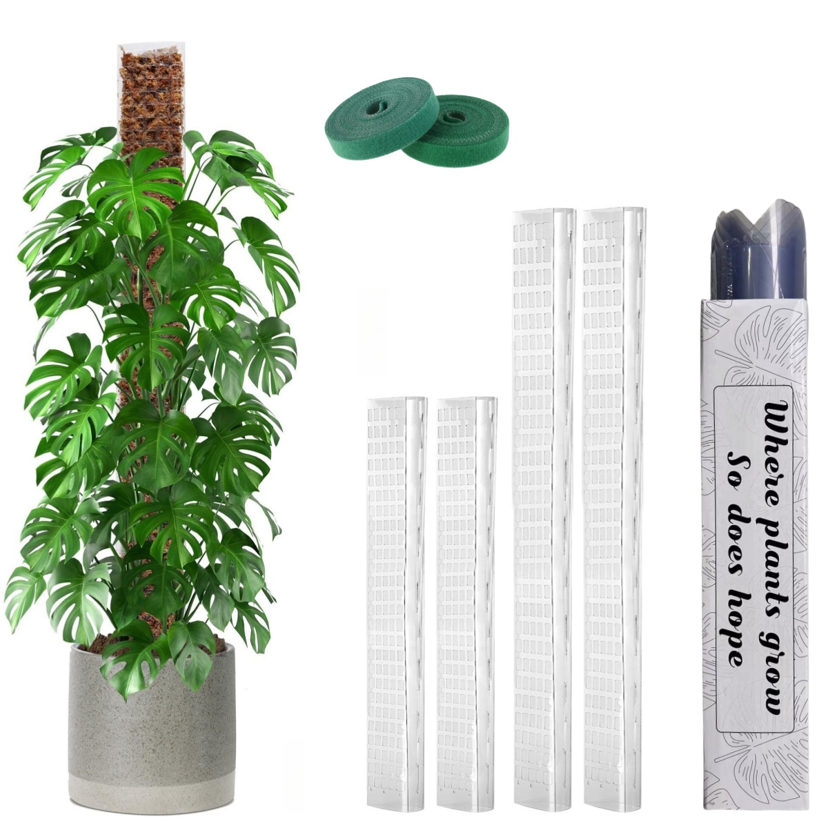 Sphagnum Moss Dry - عمود تسلق بلاستيكي للنباتات مقاس 24/36/48