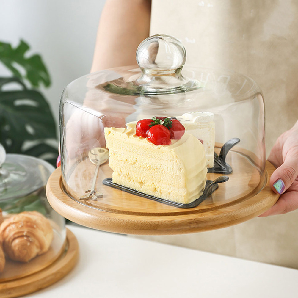 غطاء زجاجي شفاف للكيك بقطر 21  - مراجعة Plastic Dome Clear وسعره